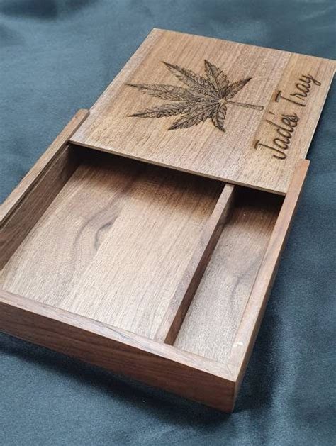 metal stash box with rolling tray lid|weed box with rolling tray.